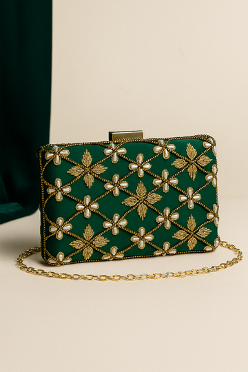 Clutch Bag – Deep Emerald Green | Velaria