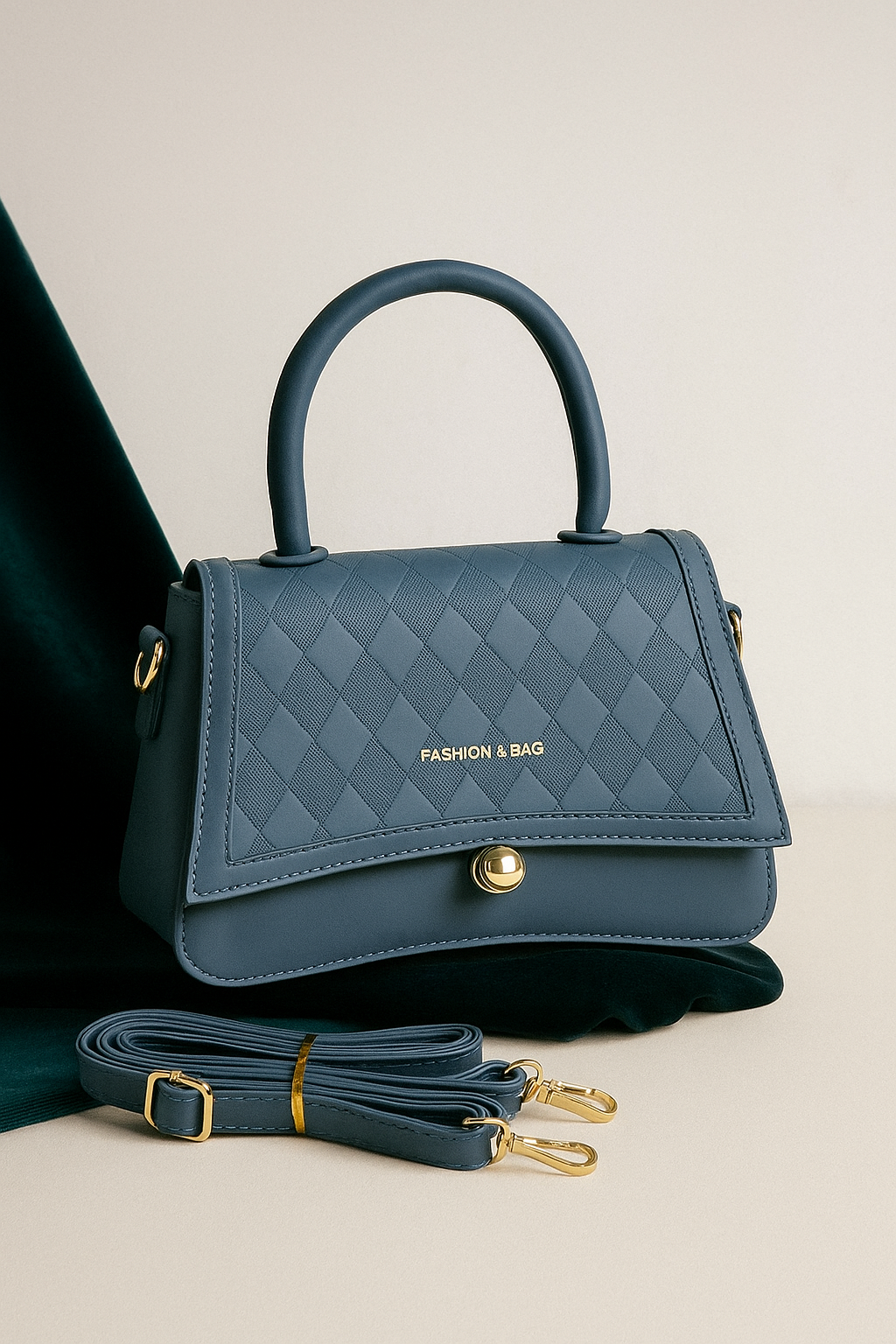 Crossbody Bag – Steel Blue | Velaria