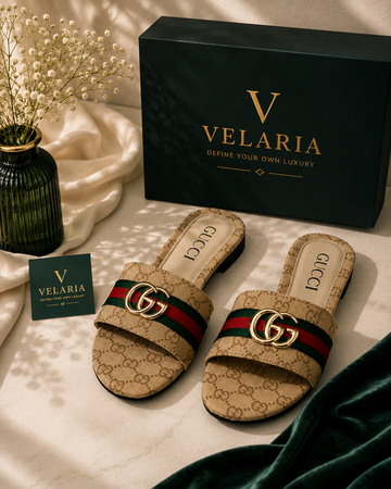 Velaria Gucci-Inspired Buckle Sandals