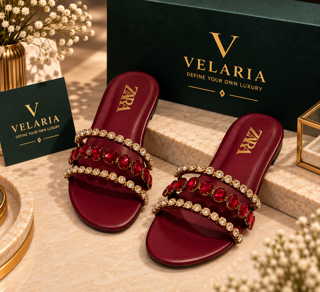 Velaria Zara-Inspired Embellished Sandals – Women’s Flats