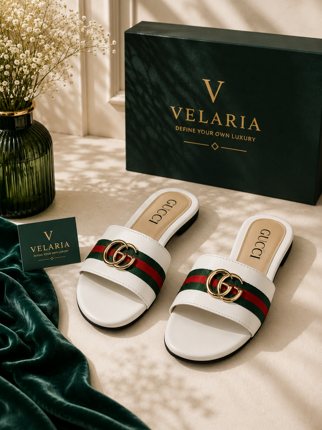 Velaria Gucci-Inspired Buckle Sandals