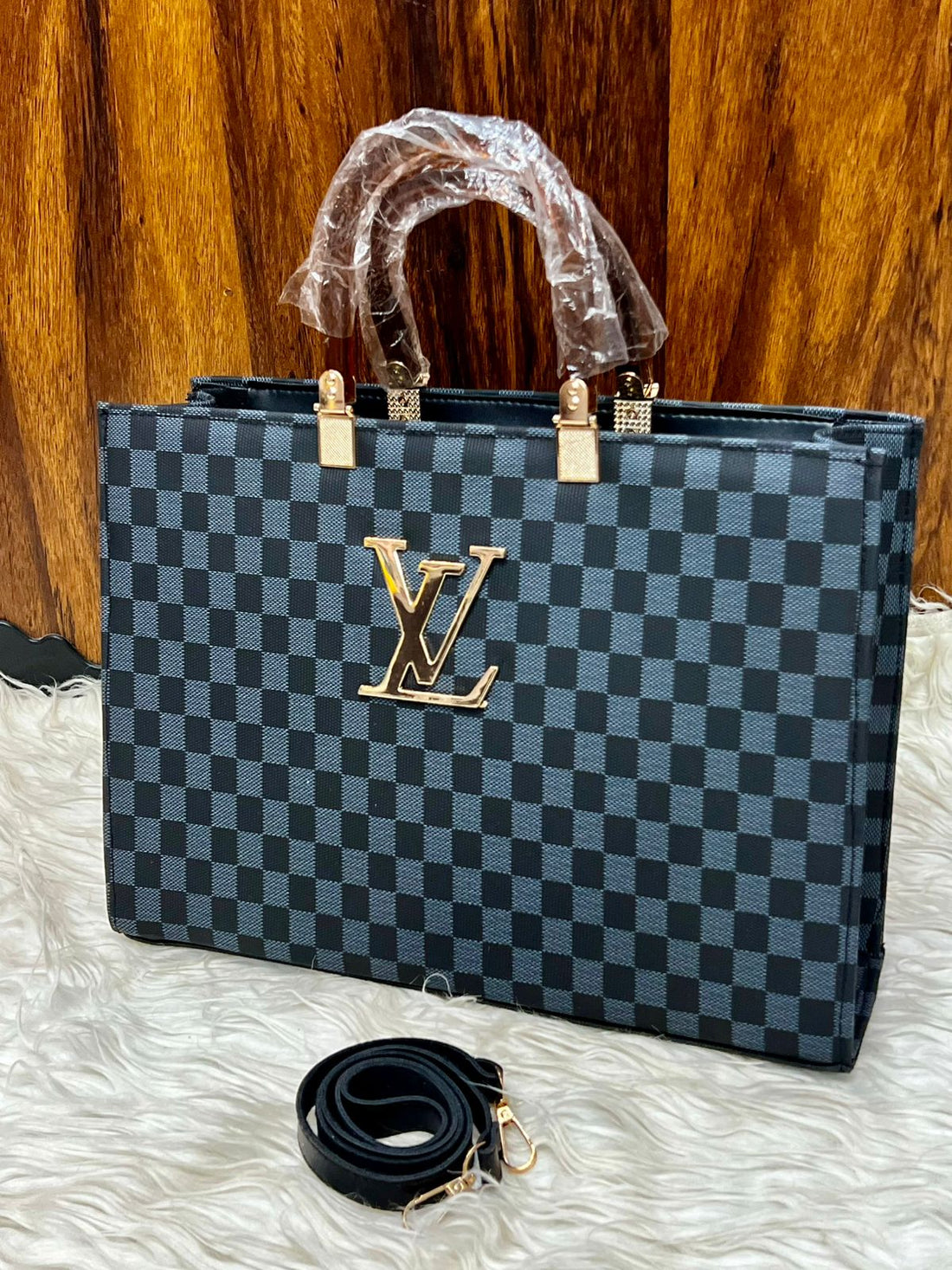 Hand Bag — Black Checkered│Velaria